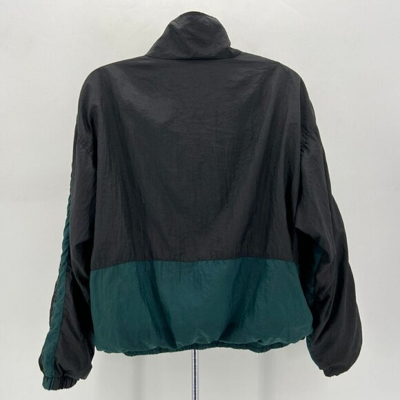 Vintage MacGregor Water Repellent Nylon Black Green Windbreaker Jacket Mens L - Picture 4 of 8